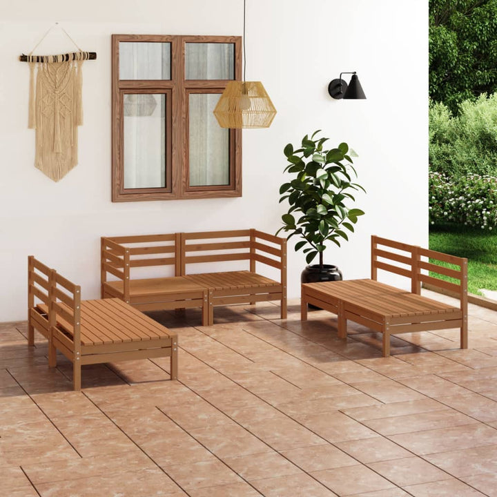 Set Mobilier De Grădină, 6 Piese, , Lemn Masiv De Pin