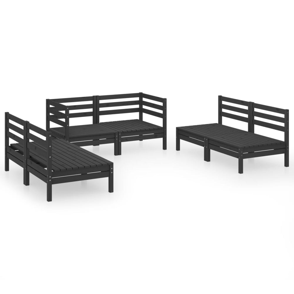 Set Mobilier De Grădină, 6 Piese, , Lemn Masiv De Pin
