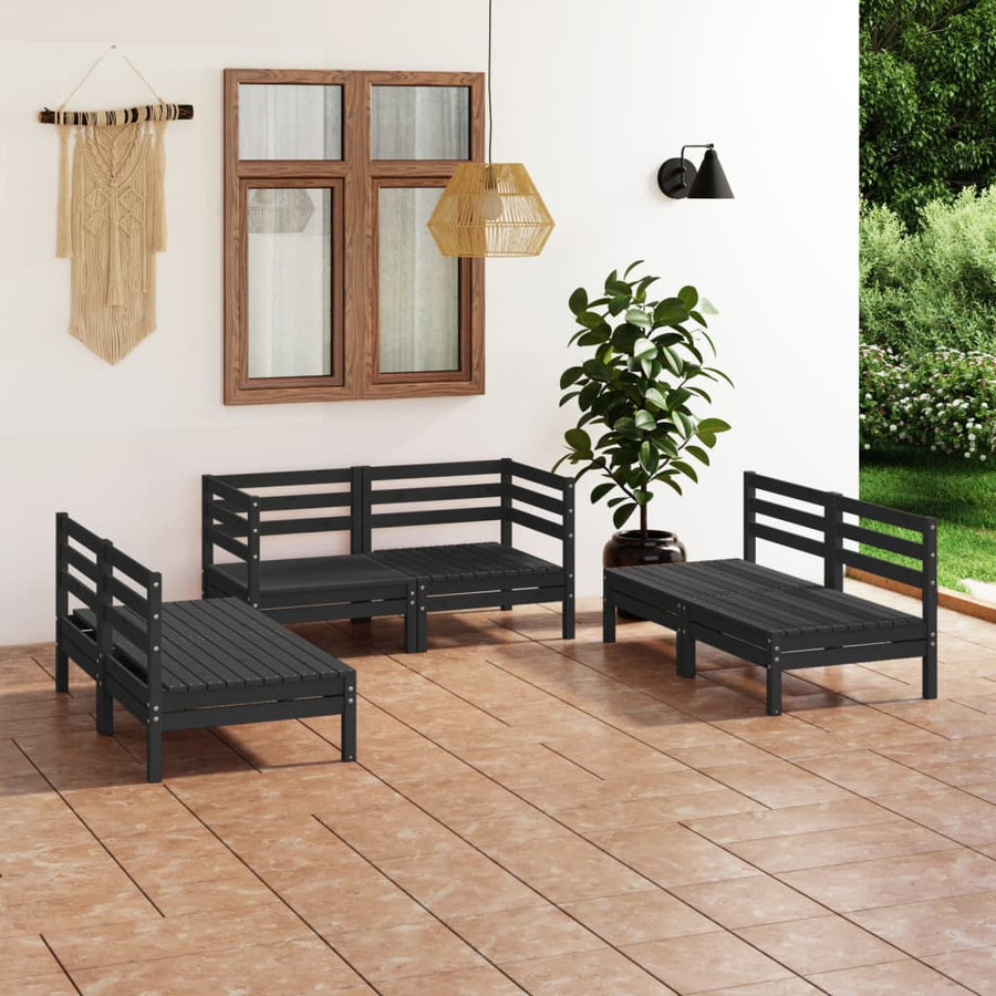 Set Mobilier De Grădină, 6 Piese, , Lemn Masiv De Pin
