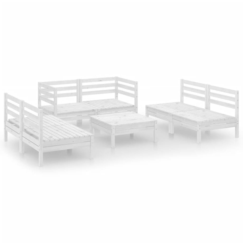 Set Mobilier De Grădină, 7 Piese, , Lemn Masiv De Pin