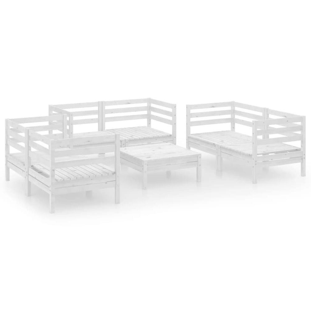 Set Mobilier De Grădină, 7 Piese, , Lemn Masiv De Pin