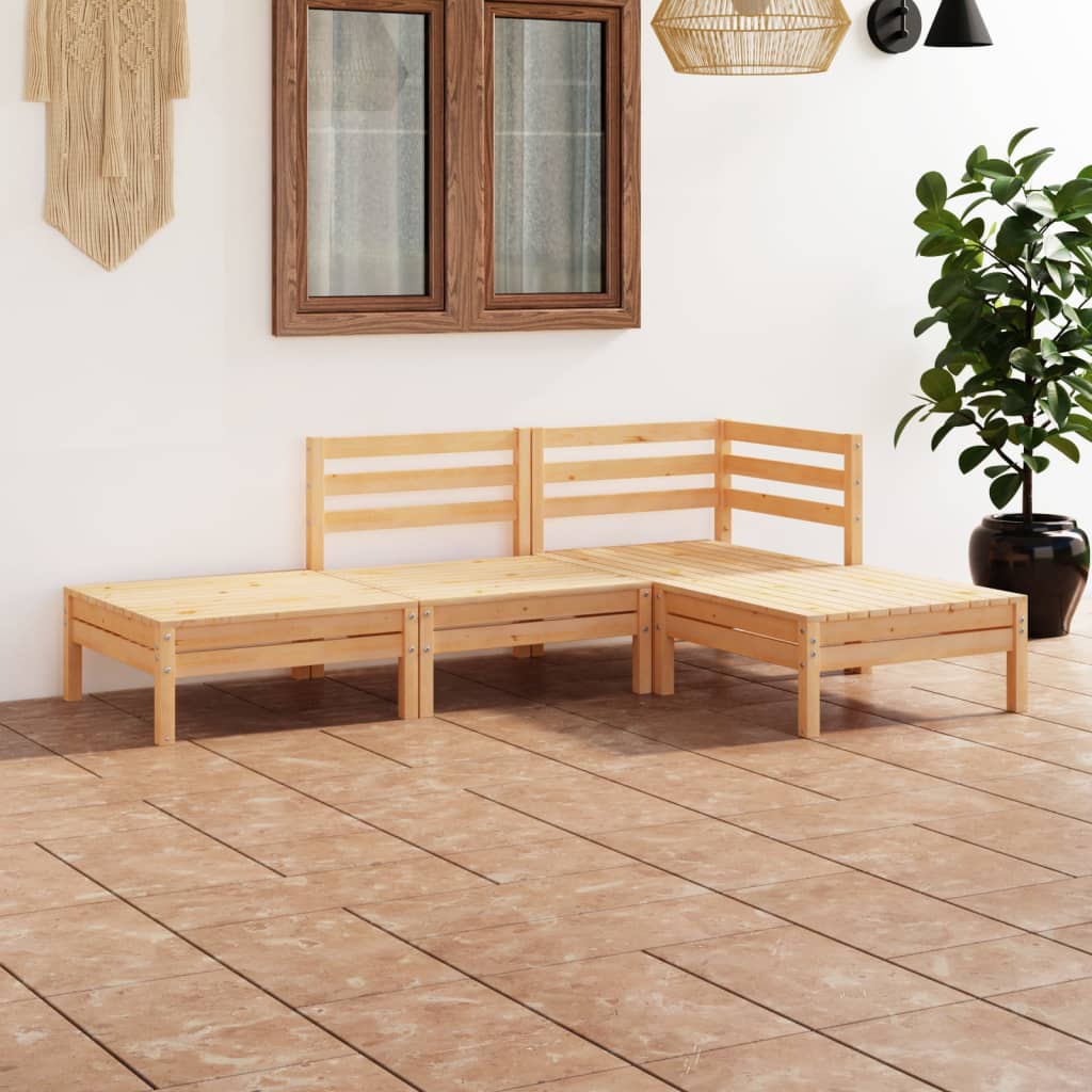 Set Mobilier De Grădină, 4 Piese, , Lemn Masiv De Pin