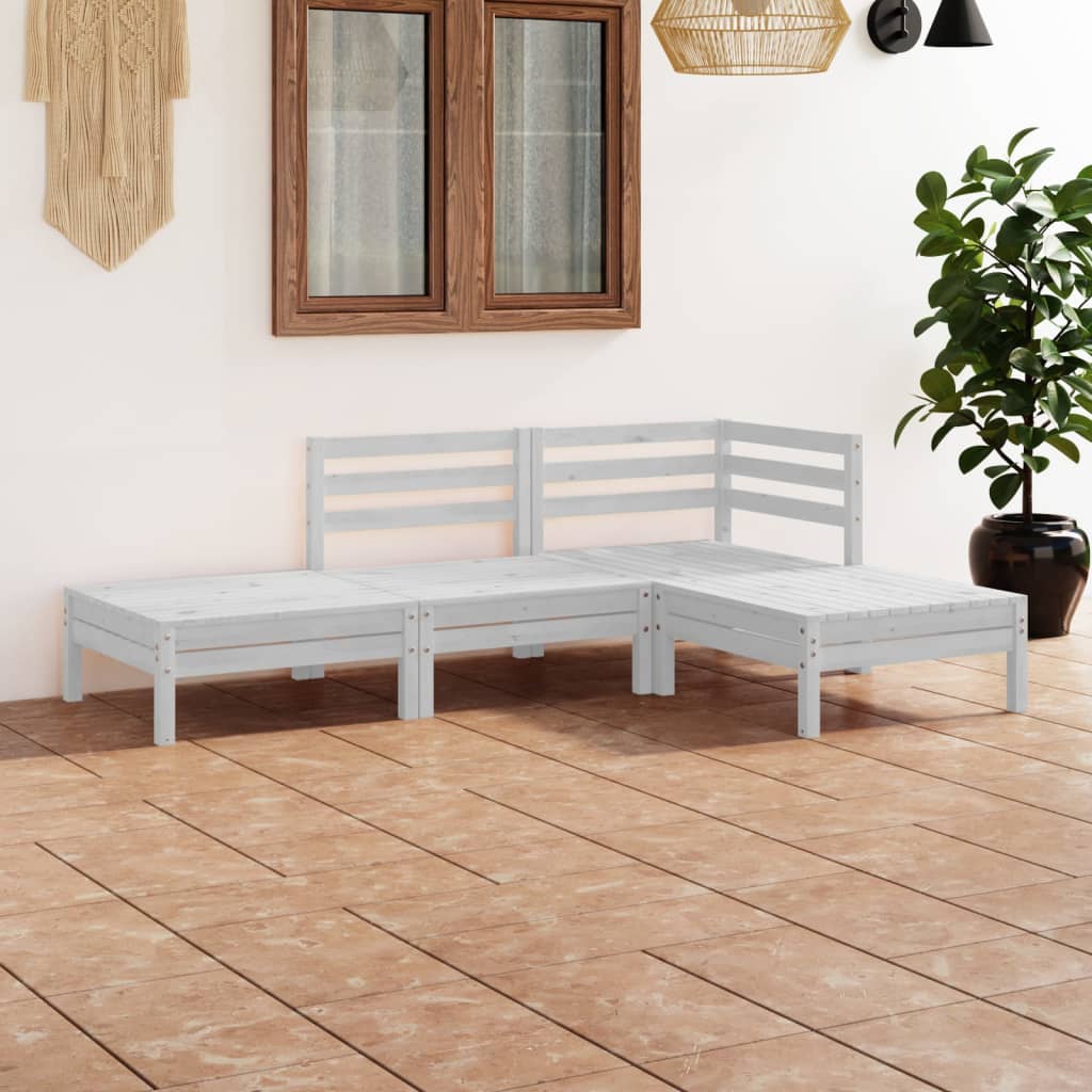 Set Mobilier De Grădină, 4 Piese, , Lemn Masiv De Pin