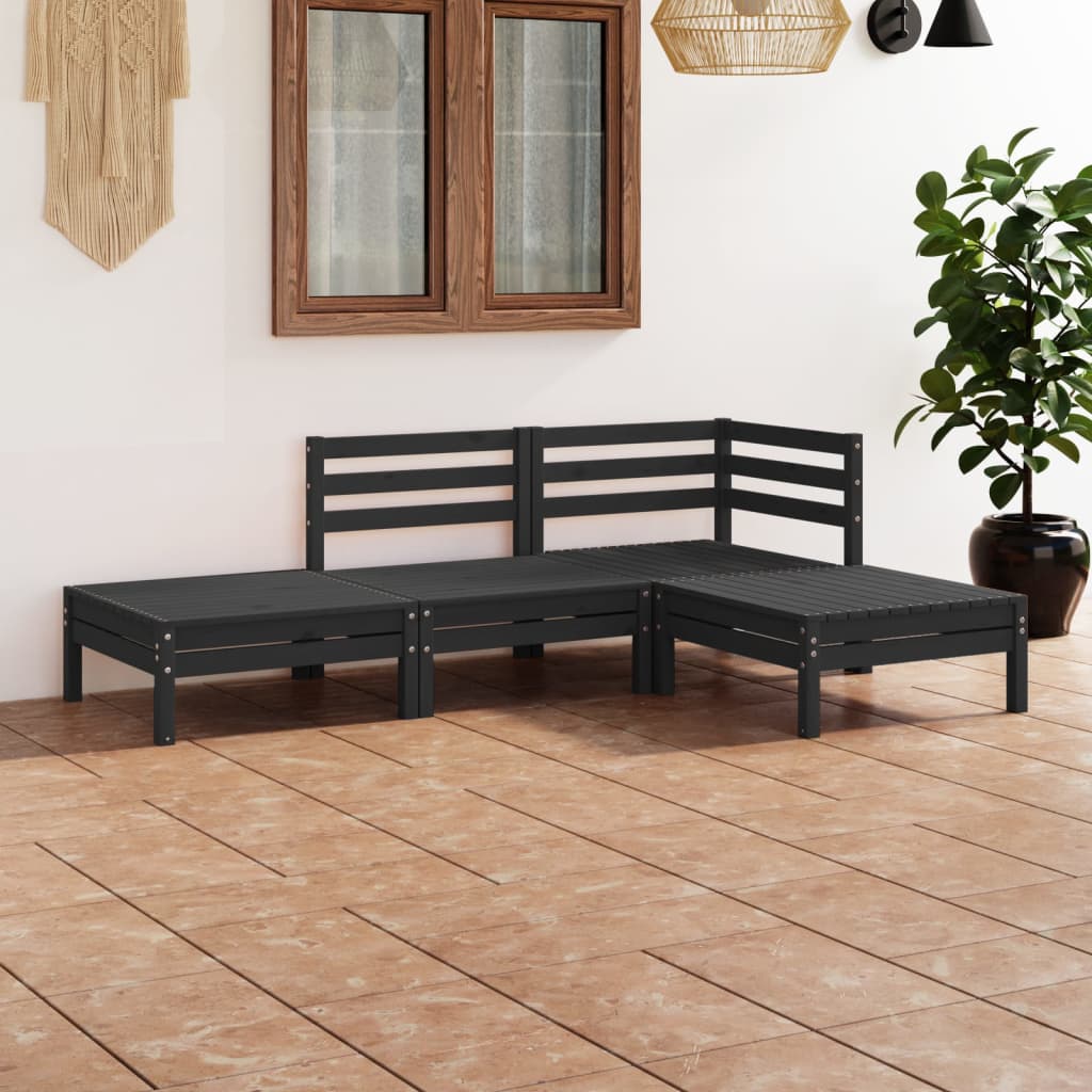 Set Mobilier De Grădină, 4 Piese, , Lemn Masiv De Pin