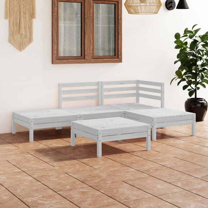 Set Mobilier De Grădină, 5 Piese, , Lemn Masiv De Pin