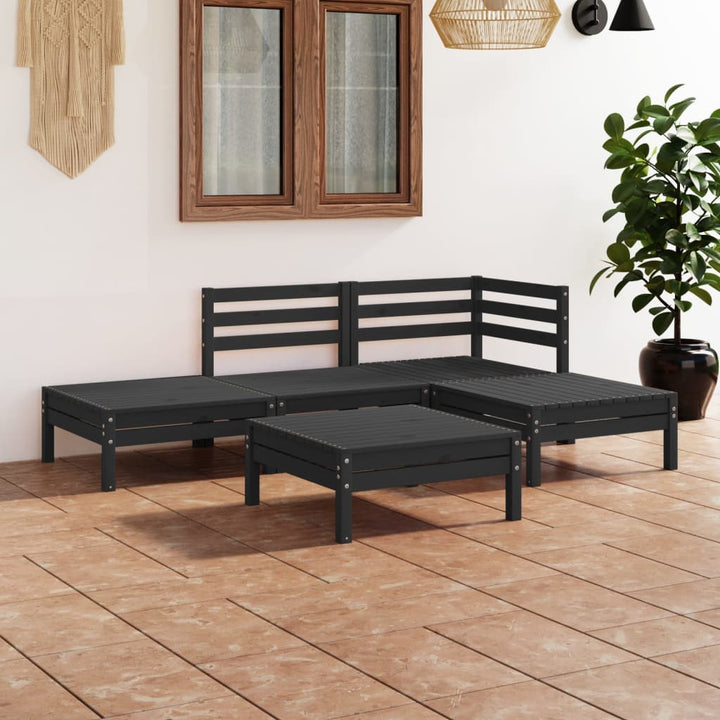Set Mobilier De Grădină, 5 Piese, , Lemn Masiv De Pin