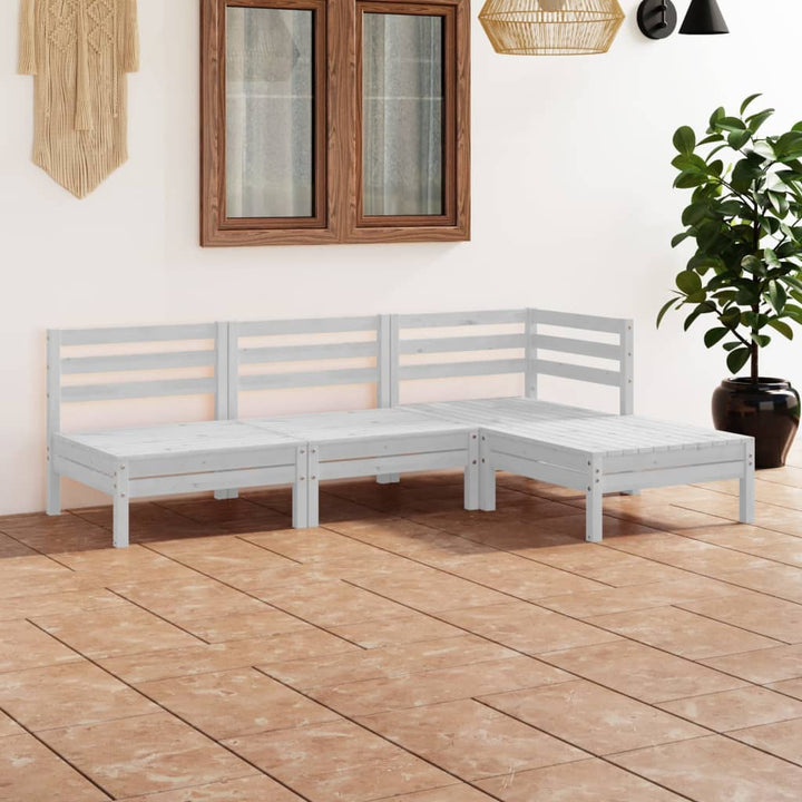 Set Mobilier De Grădină, 4 Piese, , Lemn Masiv De Pin
