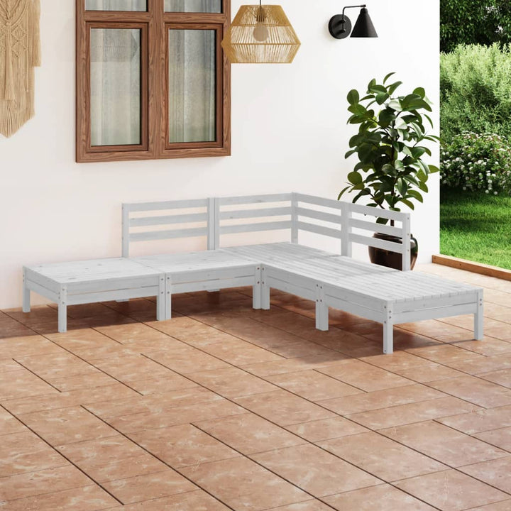 Set Mobilier De Grădină, 5 Piese, , Lemn Masiv De Pin