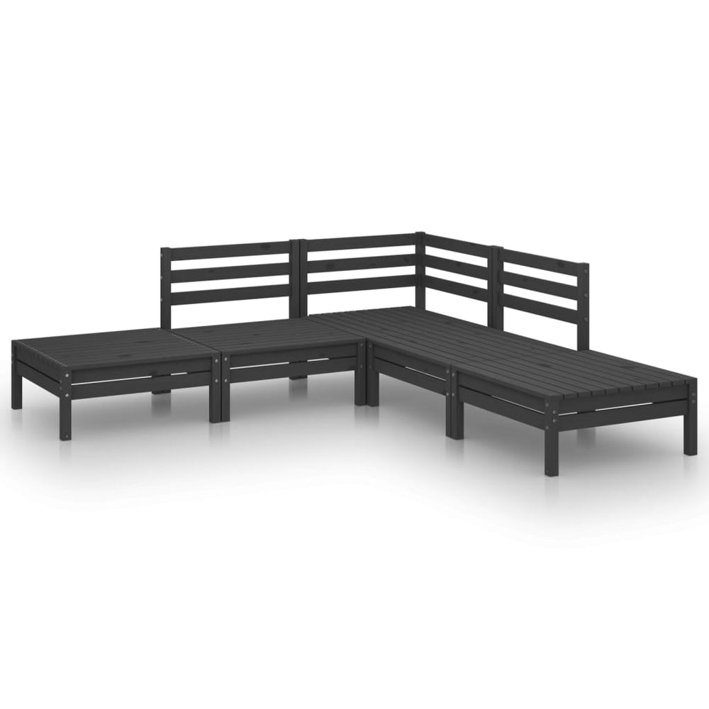 Set Mobilier De Grădină, 5 Piese, , Lemn Masiv De Pin