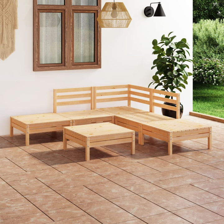 Set Mobilier De Grădină, 6 Piese, , Lemn Masiv De Pin