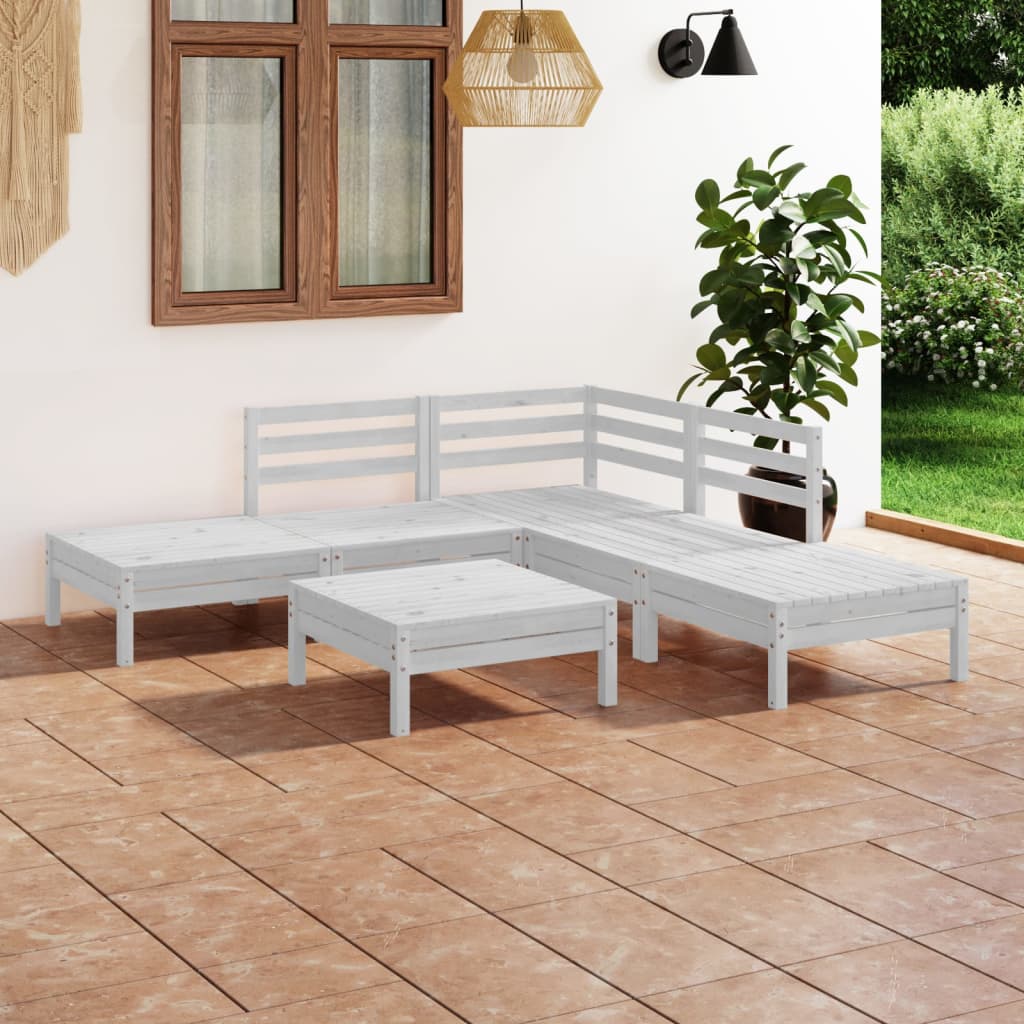 Set Mobilier De Grădină, 6 Piese, , Lemn Masiv De Pin