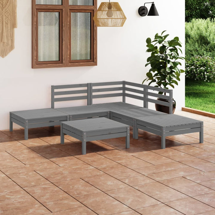 Set Mobilier De Grădină, 6 Piese, , Lemn Masiv De Pin