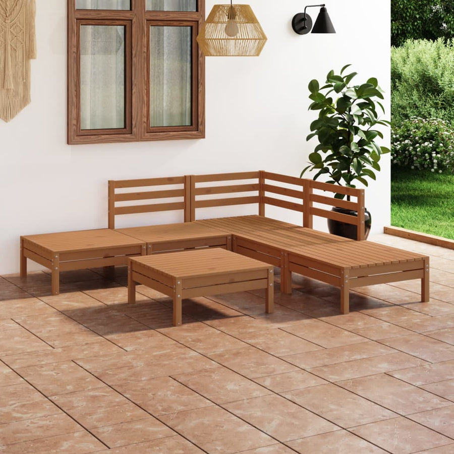 Set Mobilier De Grădină, 6 Piese, , Lemn Masiv De Pin