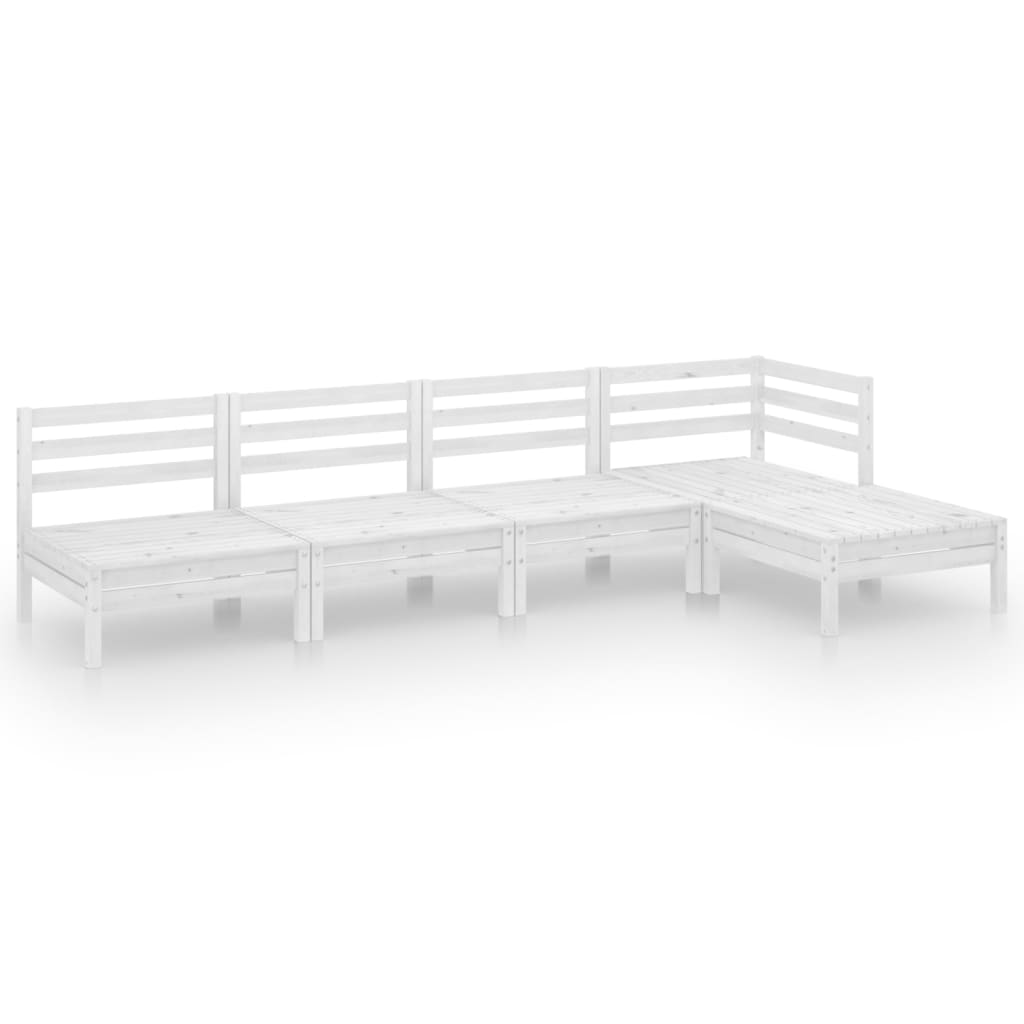 Set Mobilier De Grădină, 5 Piese, , Lemn Masiv De Pin