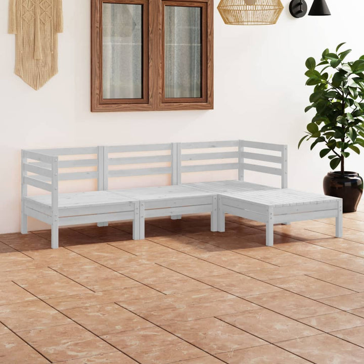 Set Mobilier De Grădină, 4 Piese, Lemn Masiv De Pin