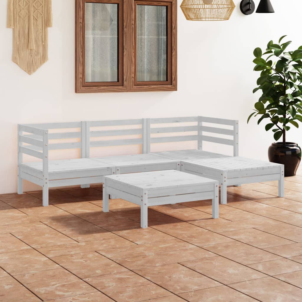 Set Mobilier De Grădină, 5 Piese, , Lemn Masiv De Pin