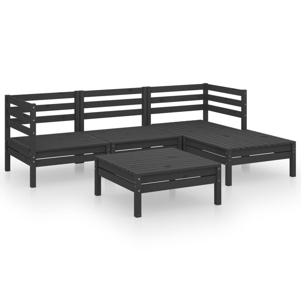 Set Mobilier De Grădină, 5 Piese, , Lemn Masiv De Pin