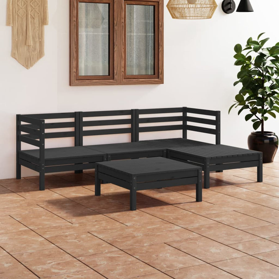 Set Mobilier De Grădină, 5 Piese, , Lemn Masiv De Pin