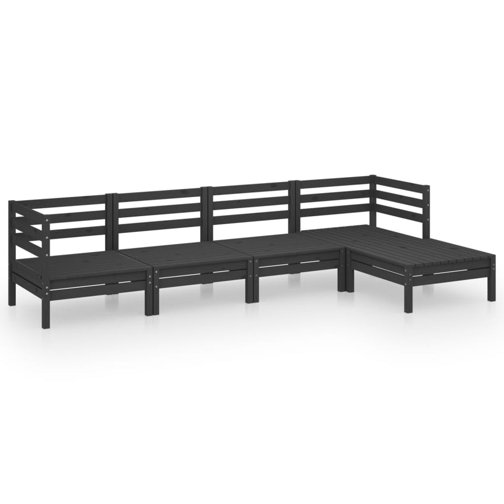 Set Mobilier De Grădină, 5 Piese, , Lemn Masiv De Pin