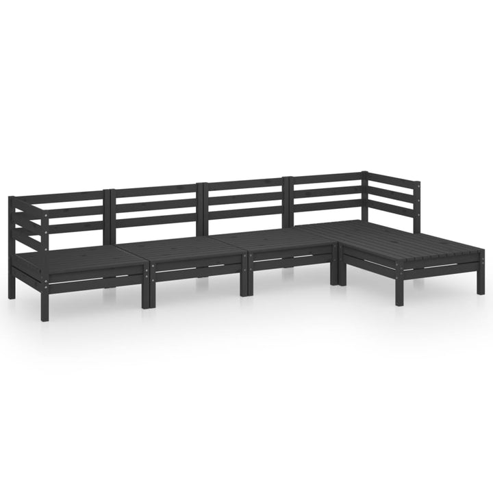 Set Mobilier De Grădină, 5 Piese, , Lemn Masiv De Pin