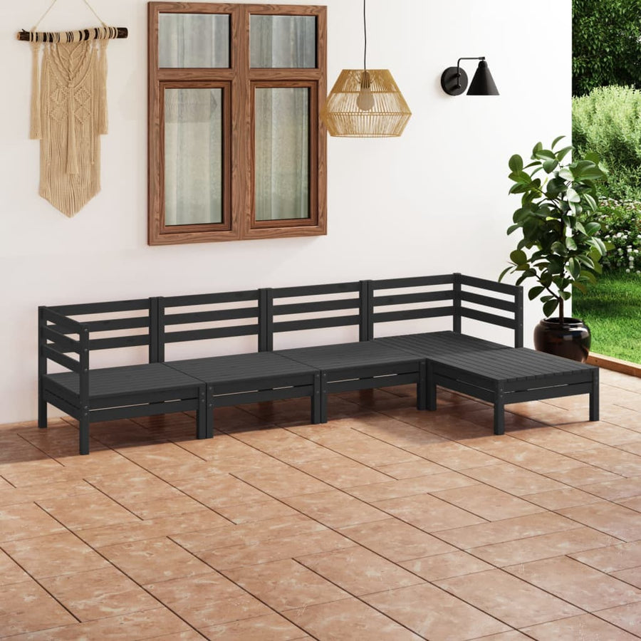 Set Mobilier De Grădină, 5 Piese, , Lemn Masiv De Pin