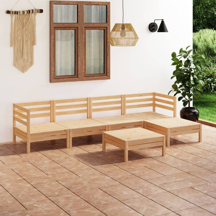 Set Mobilier De Grădină, 6 Piese, , Lemn Masiv De Pin