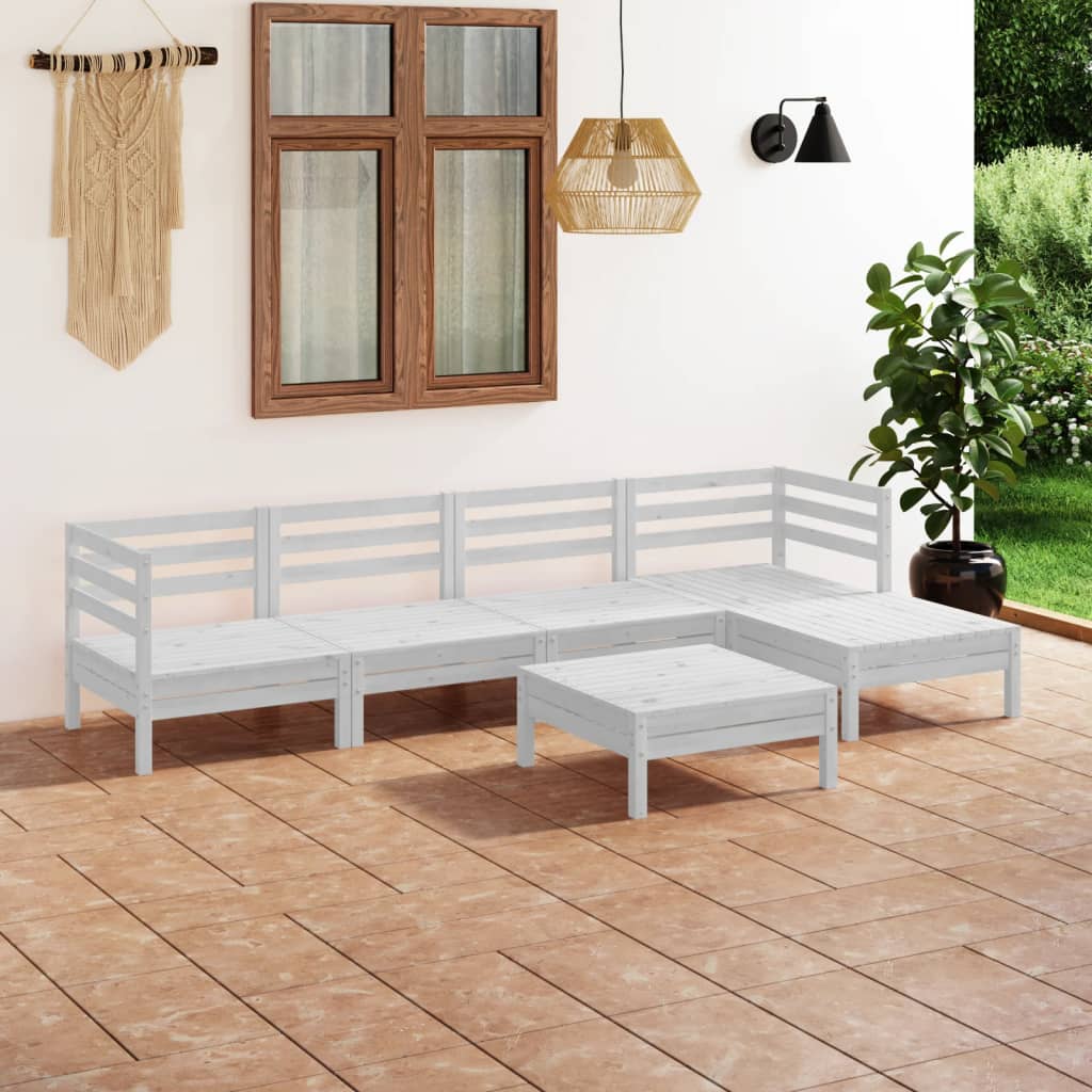 Set Mobilier De Grădină, 6 Piese, , Lemn Masiv De Pin