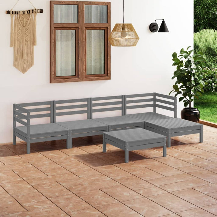 Set Mobilier De Grădină, 6 Piese, , Lemn Masiv De Pin