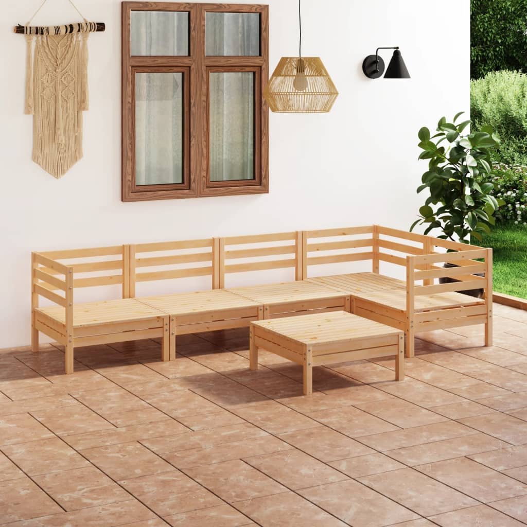Set Mobilier De Grădină, 6 Piese, , Lemn Masiv De Pin