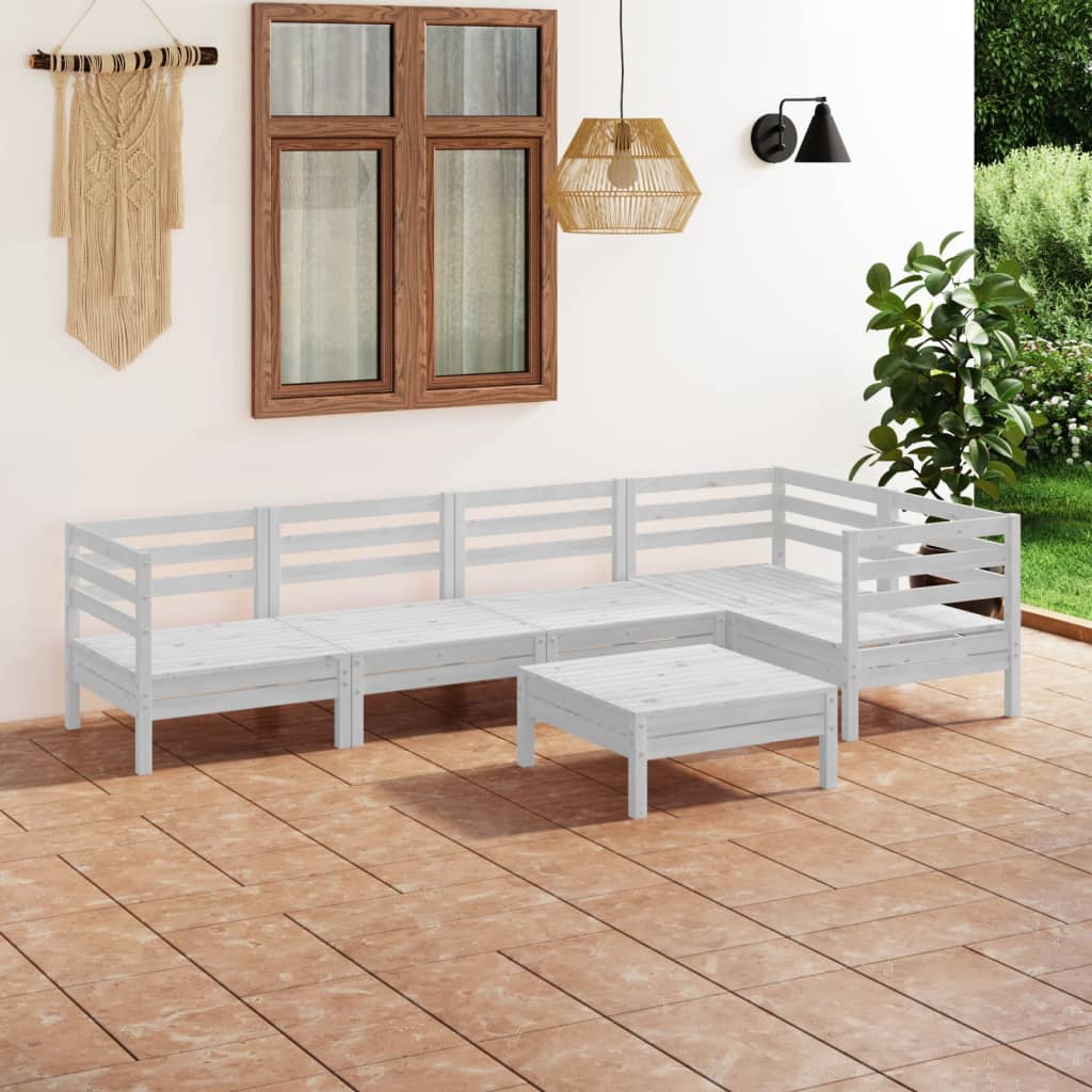 Set Mobilier De Grădină, 6 Piese, , Lemn Masiv De Pin