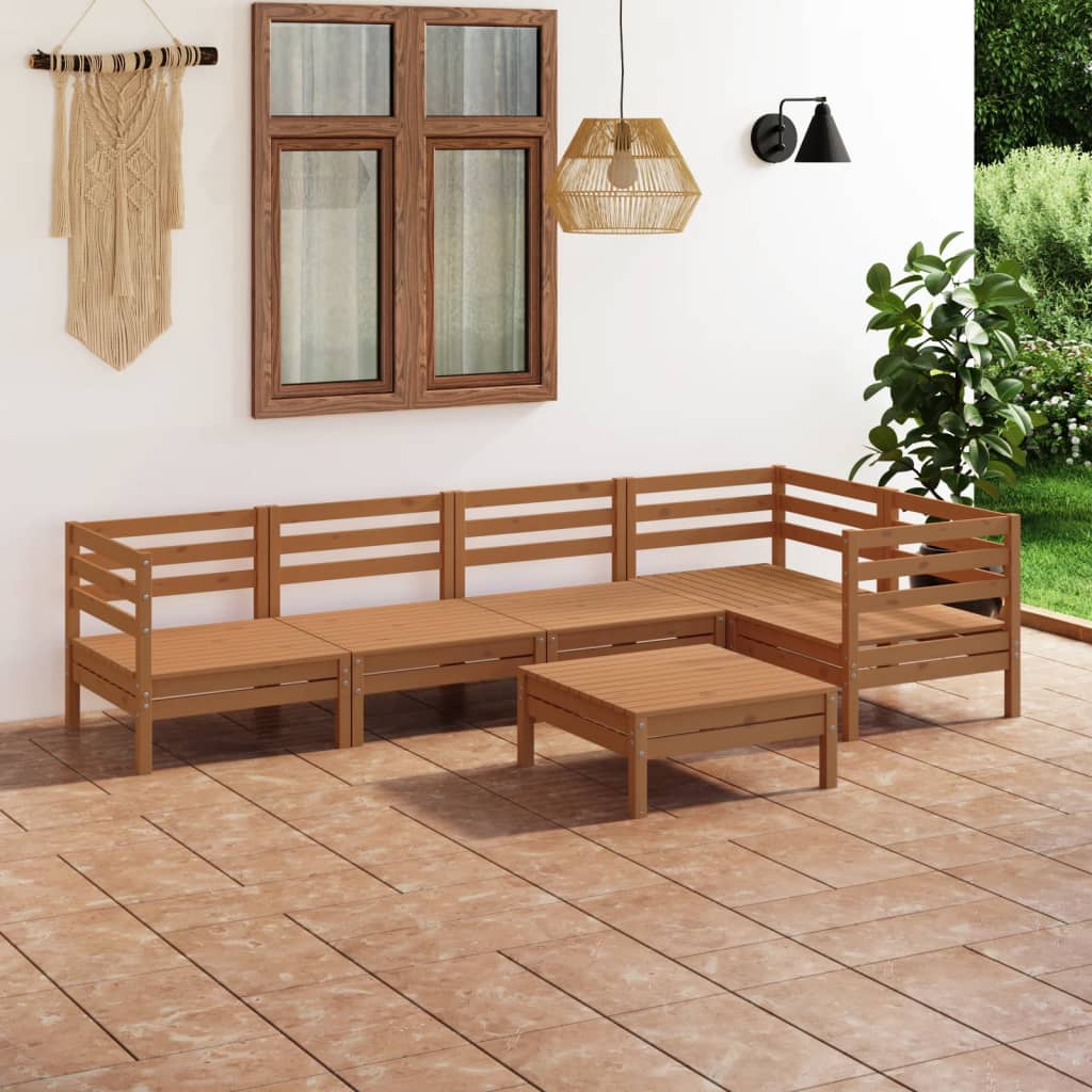 Set Mobilier De Grădină, 6 Piese, , Lemn Masiv De Pin