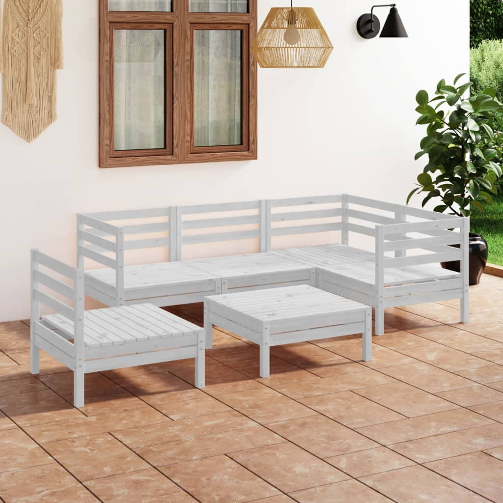 Set Mobilier De Grădină, 6 Piese, , Lemn Masiv De Pin