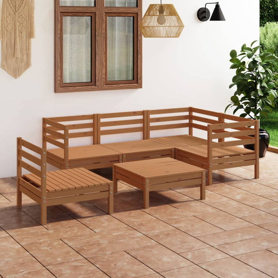 Set Mobilier De Grădină, 6 Piese, , Lemn Masiv De Pin