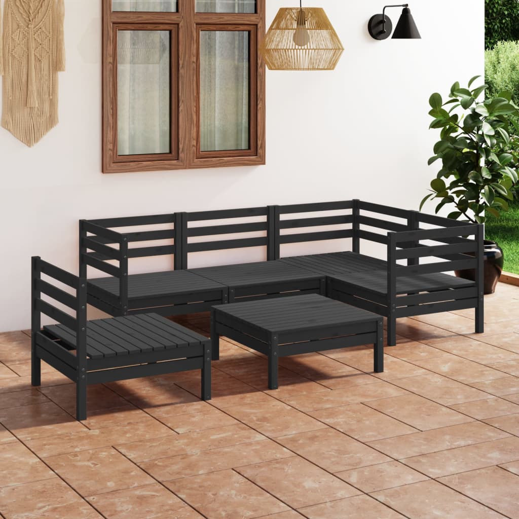 Set Mobilier De Grădină, 6 Piese, , Lemn Masiv De Pin