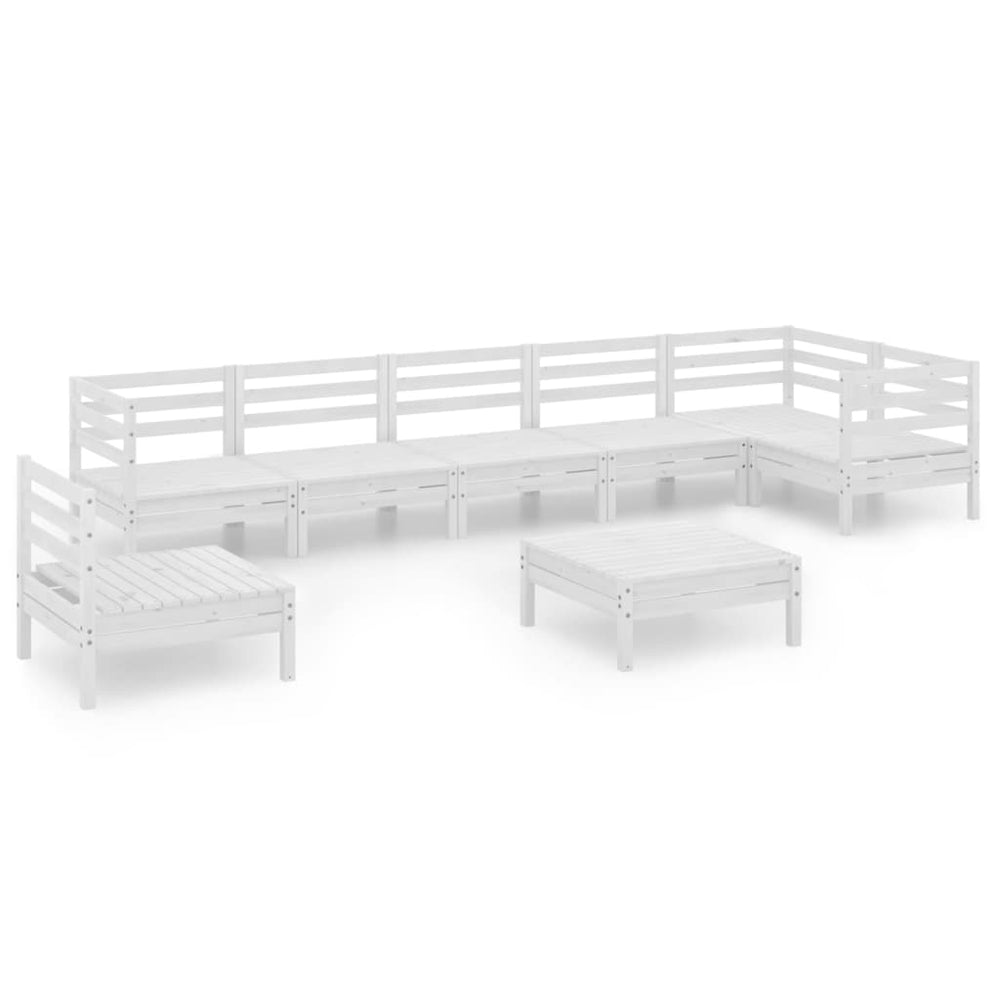 Set Mobilier De Grădină, 8 Piese, , Lemn Masiv De Pin