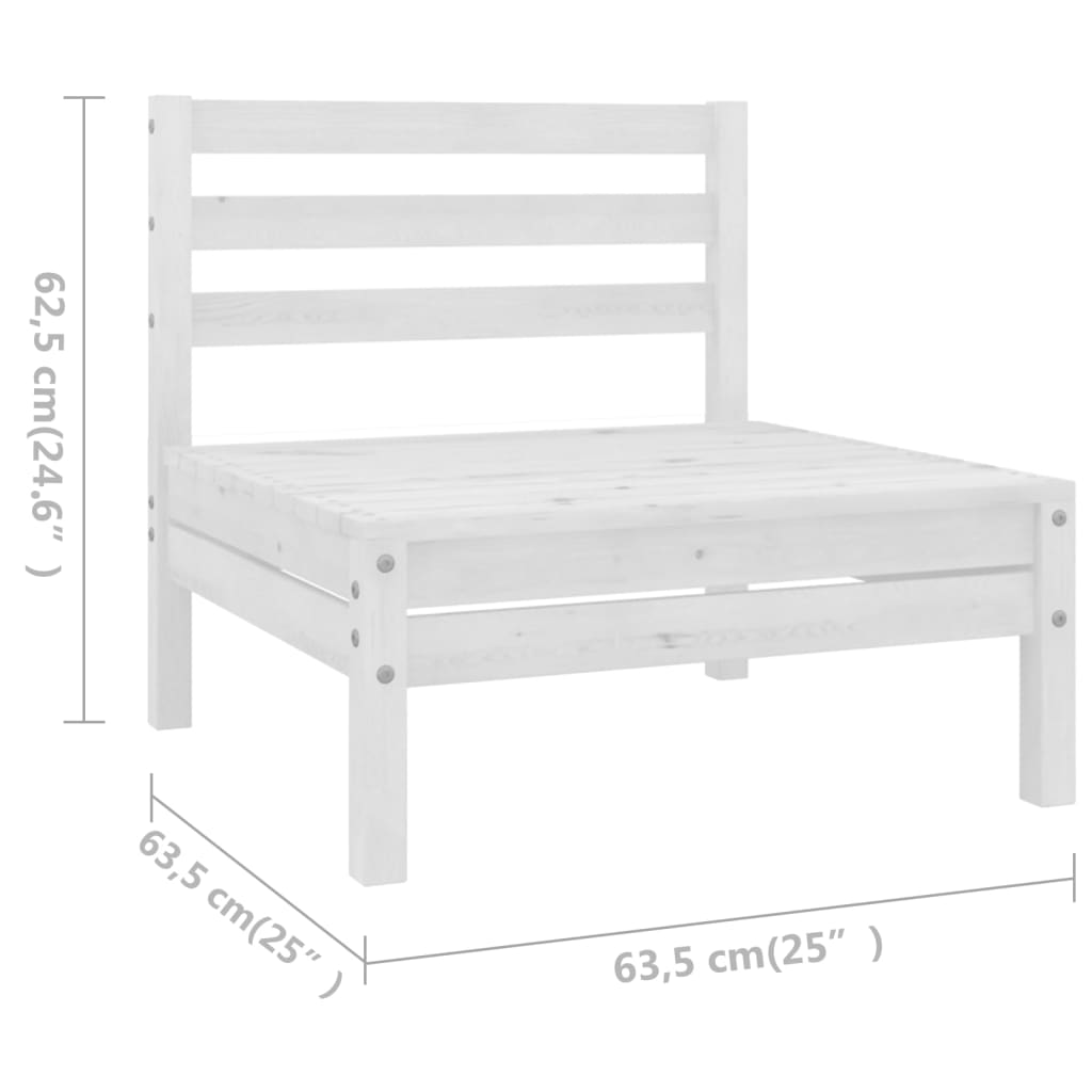 Set Mobilier De Grădină, 8 Piese, , Lemn Masiv De Pin