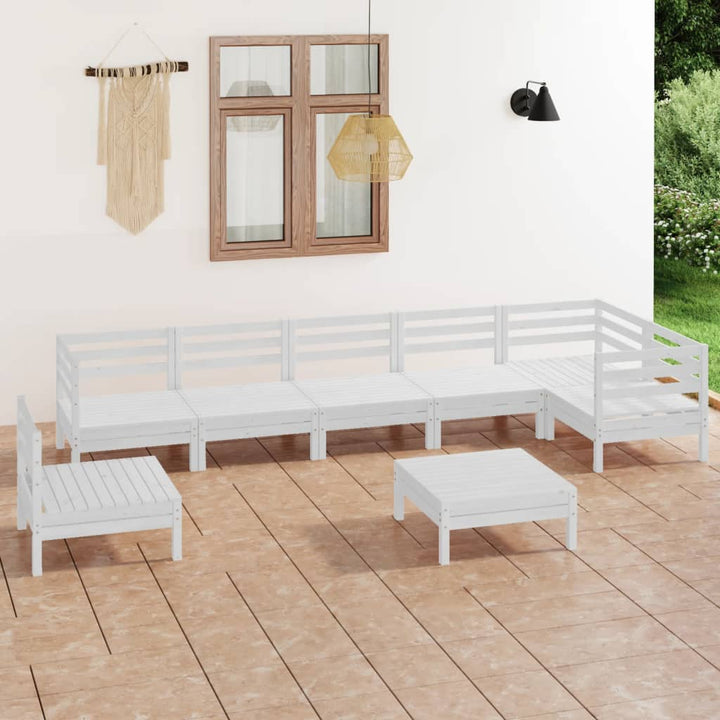 Set Mobilier De Grădină, 8 Piese, , Lemn Masiv De Pin