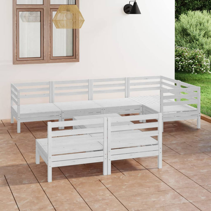 Set Mobilier De Grădină, 8 Piese, , Lemn Masiv De Pin