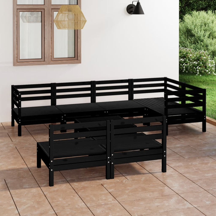 Set Mobilier De Grădină, 8 Piese, , Lemn Masiv De Pin