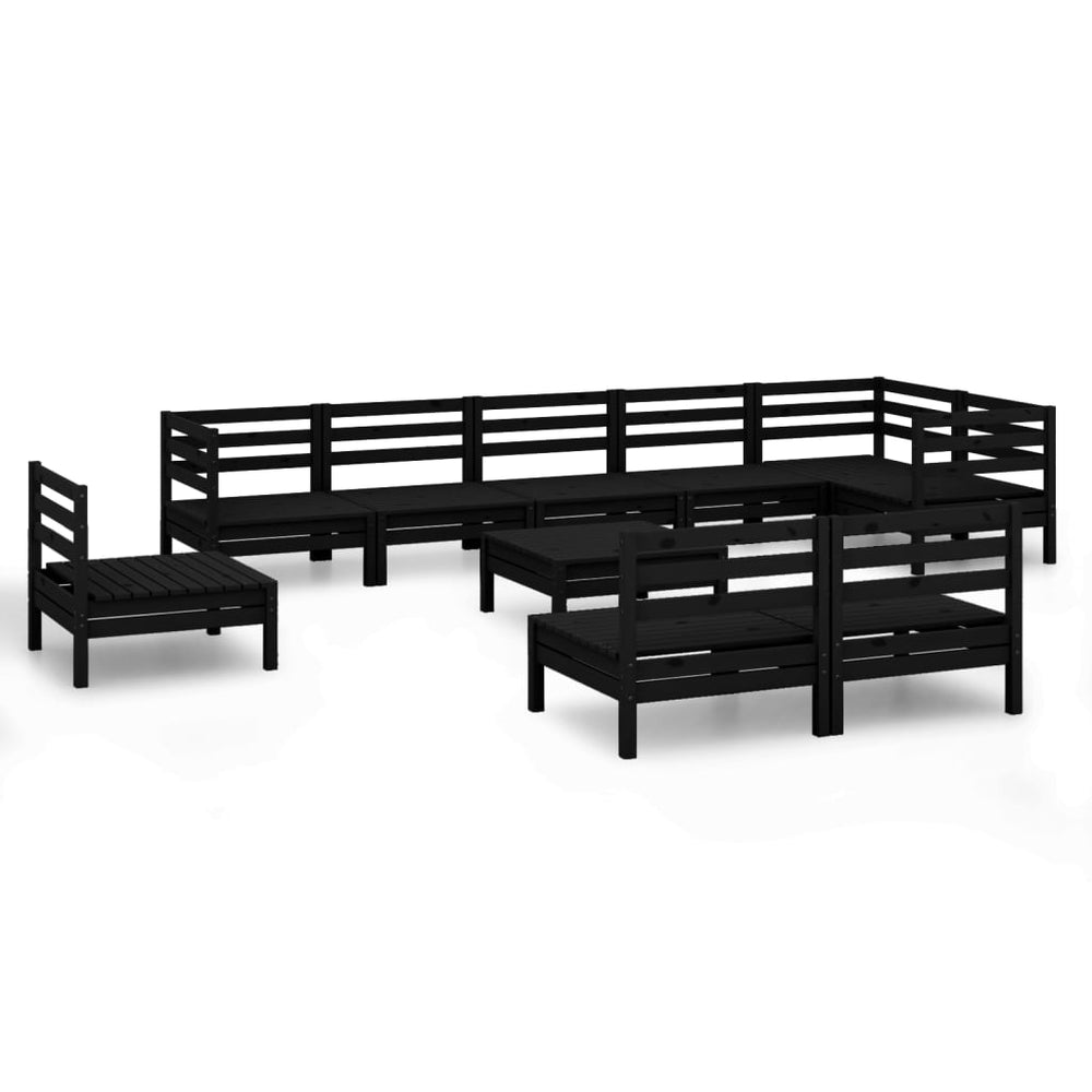Set Mobilier De Grădină, 10 Piese, , Lemn Masiv De Pin