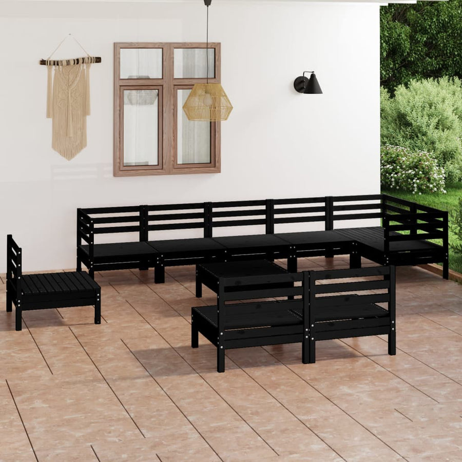 Set Mobilier De Grădină, 10 Piese, , Lemn Masiv De Pin