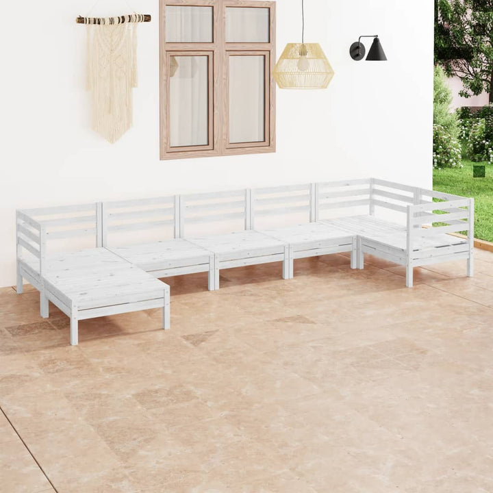 Set Mobilier De Grădină, 7 Piese, , Lemn Masiv De Pin