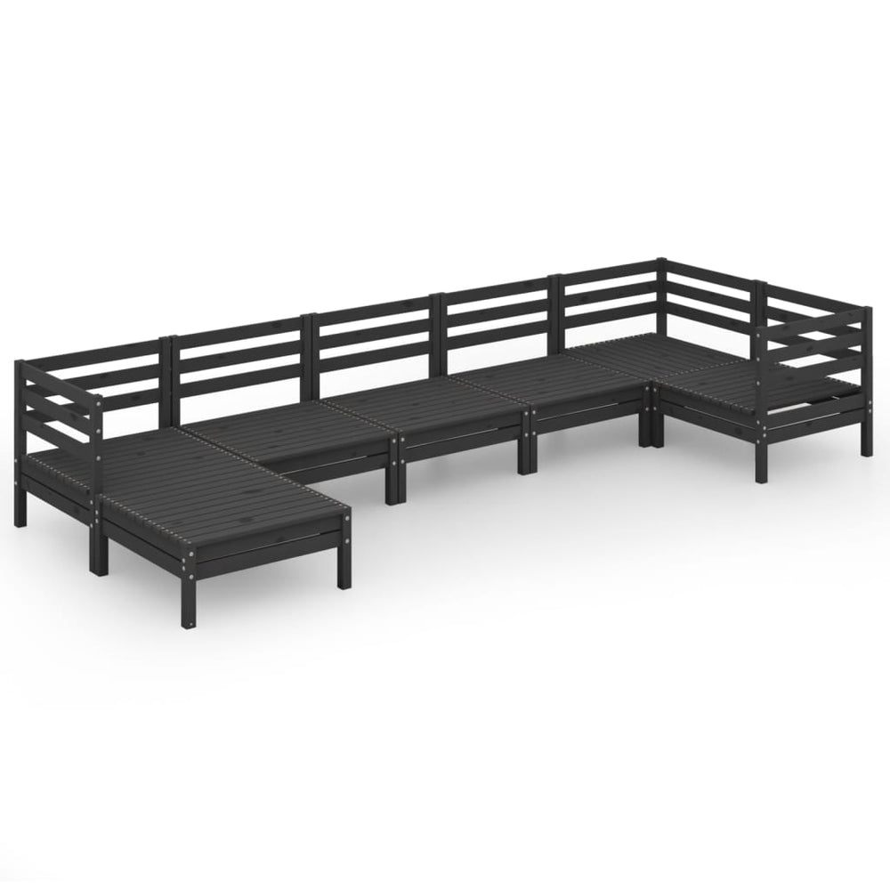 Set Mobilier De Grădină, 7 Piese, , Lemn Masiv De Pin