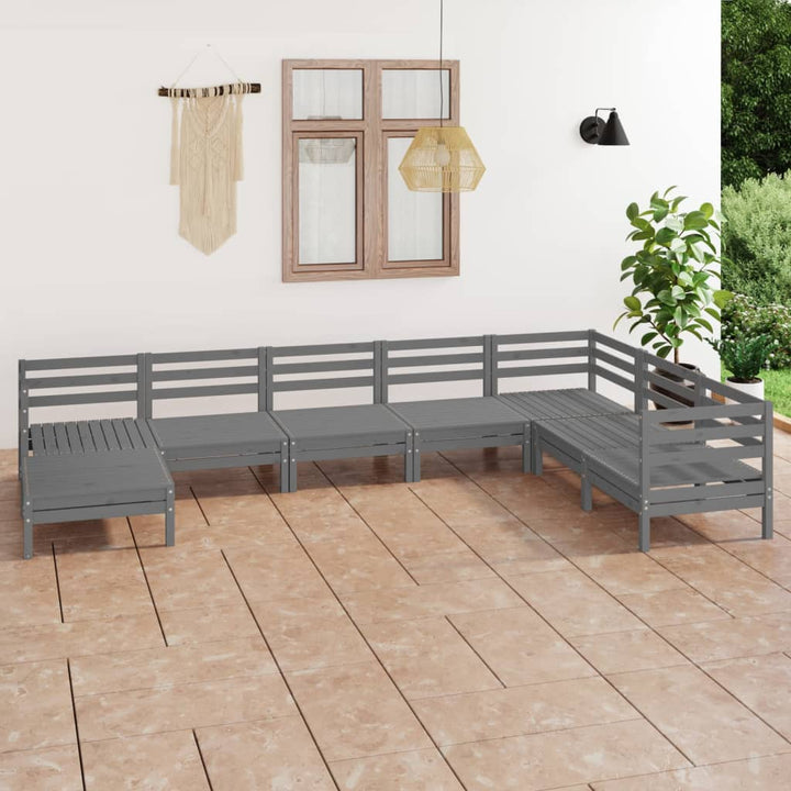Set Mobilier De Grădină, 8 Piese, , Lemn Masiv De Pin