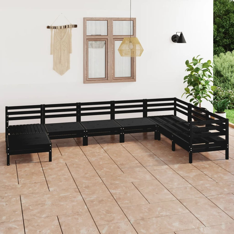 Set Mobilier De Grădină, 8 Piese, , Lemn Masiv De Pin
