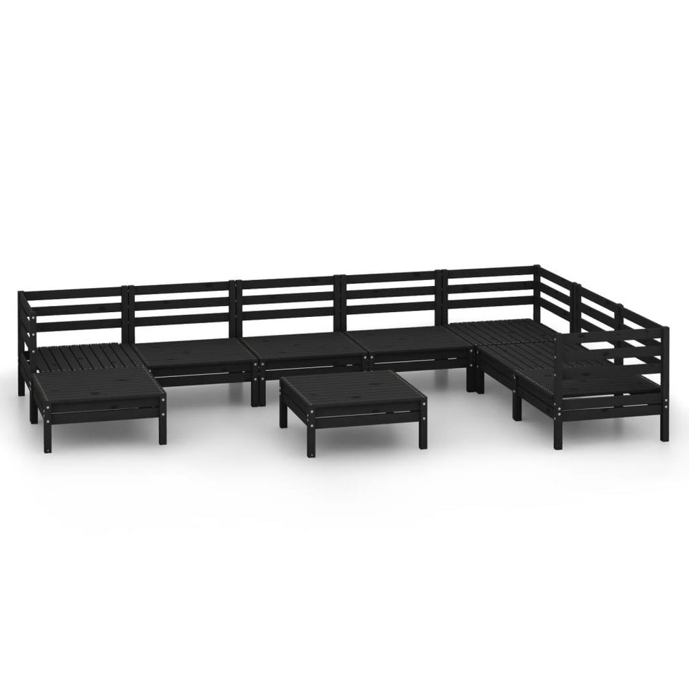 Set Mobilier De Grădină, 9 Piese, , Lemn Masiv De Pin