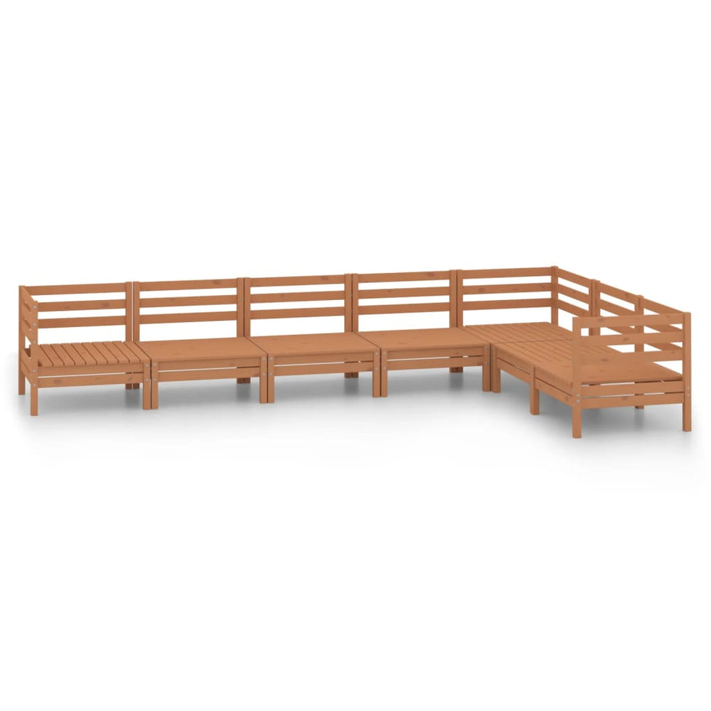Set Mobilier De Grădină, 7 Piese, , Lemn Masiv De Pin