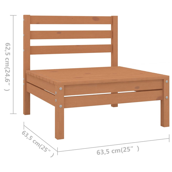 Set Mobilier De Grădină, 7 Piese, , Lemn Masiv De Pin