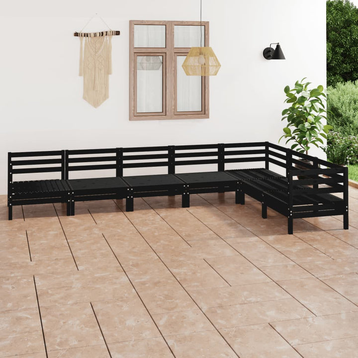 Set Mobilier De Grădină, 7 Piese, , Lemn Masiv De Pin