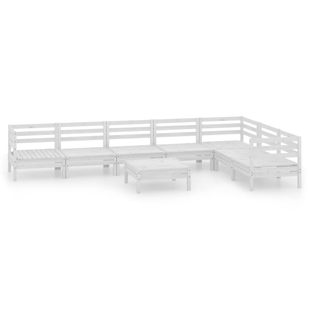 Set Mobilier De Grădină, 8 Piese, , Lemn Masiv De Pin